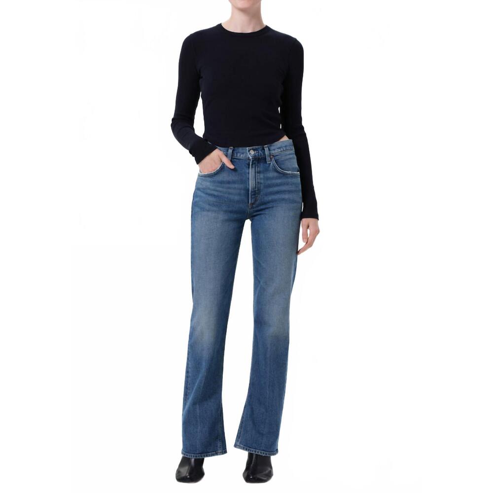 NEW AGOLDE mid rise kick bootcut jeans in curve - Picture 1 of 7